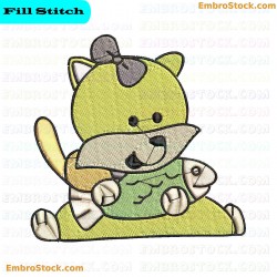 Kitten Embroidery Design 18