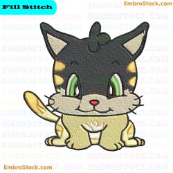 Kitten Embroidery Design 1