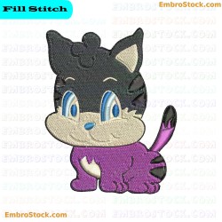 Kitten Embroidery Design 4