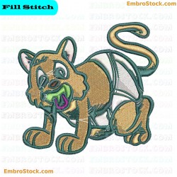 Kitten Embroidery Design 8