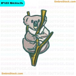 Koala Sloths Embroidery Design 1