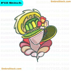 Lady Without Features Embroidery Design 9