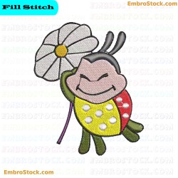 Ladybug Embroidery Design 111