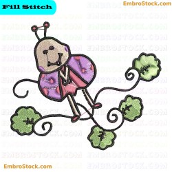 Ladybug Embroidery Design 15