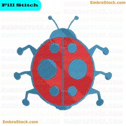 Ladybug Embroidery Design 1