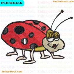 Ladybug Embroidery Design 2