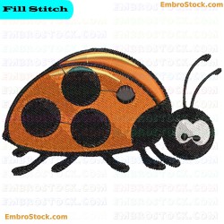 Ladybug Embroidery Design 77