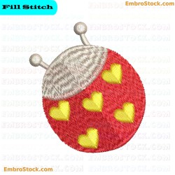 Ladybug Pocket Topper Embroidery Design 5