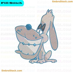 Laughing Cartoon Dog Embroidery Design 21