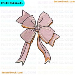 Light Pink Ribbon Embroidery Design 1