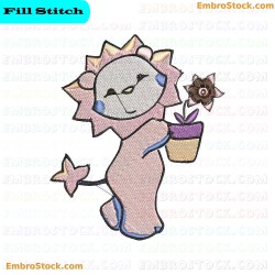 Lion Character Embroidery Design 10