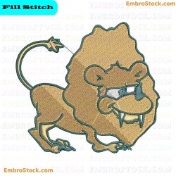 Lion Embroidery Design 13