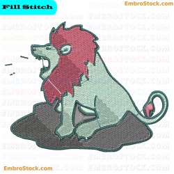 Lion Embroidery Design 1