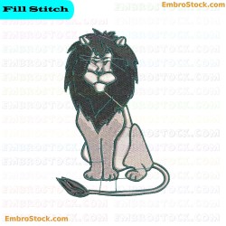 Lion Embroidery Design 5