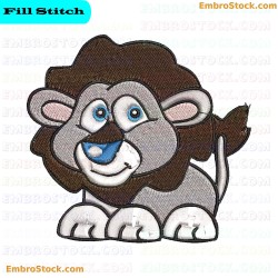 Lion Embroidery Design 7