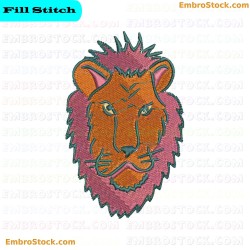 Lion Face Embroidery Design 11