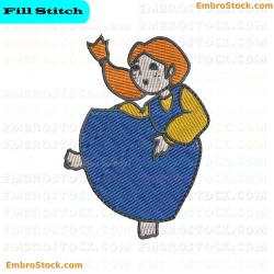 Little Anne Character Embroidery Design 9