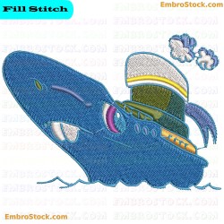 Living Ship Embroidery Design 6