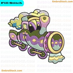 Living Train Embroidery Design 4