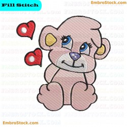 Love Bear Embroidery Design 22