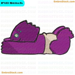 Lying Baby Embroidery Design 6