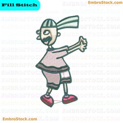 Medieval Cartoon Character Embroidery Design 11