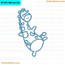 Mini Giraffe Embroidery Design 10