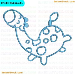 Mini Giraffe Embroidery Design 15