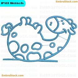 Mini Giraffe Embroidery Design 2