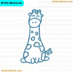 Mini Giraffe Embroidery Design 3