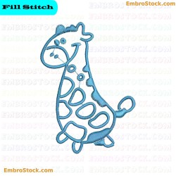 Mini Giraffe Embroidery Design 7