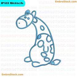 Mini Giraffe Embroidery Design 8