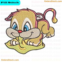 Mischievous Cartoon Cat Embroidery Design 7