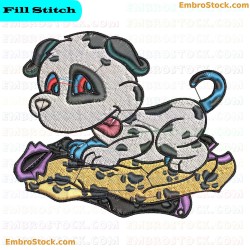 Mischievous Dog Embroidery Design 3