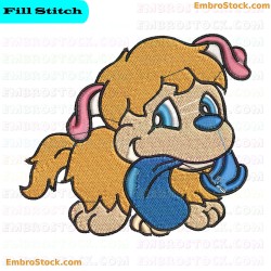 Mischievous Dog Embroidery Design 7