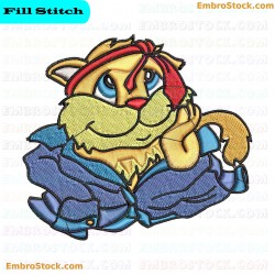 Mischievous Pirate Cat Embroidery Design 5