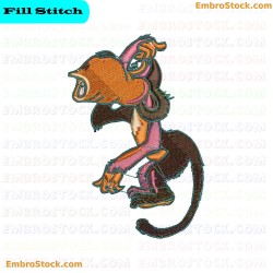 Monkey Embroidery Design 13