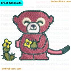 Monkey Embroidery Design 16