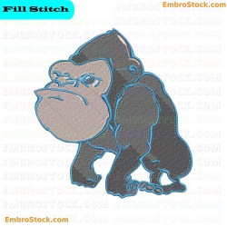 Monkey Embroidery Design 38