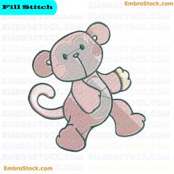 Monkey Embroidery Design 41