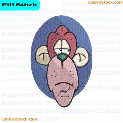 Monkey Face Embroidery Design 28