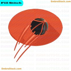 Motion Basketball Embroidery Design 9