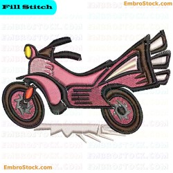 Motorcycle Embroidery Design 1