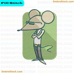 Mouse Character Embroidery Design 7