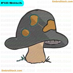 Mushroom Embroidery Design 1