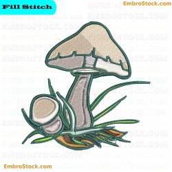 Mushroom Embroidery Design 4