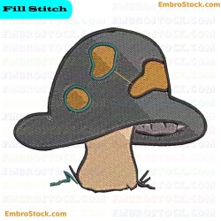 Mushroom Embroidery Design 6