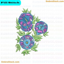 Native Flower Embroidery Design 1