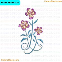 Native Flower Embroidery Design 7