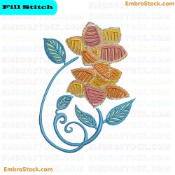 Native Flower Embroidery Design 8